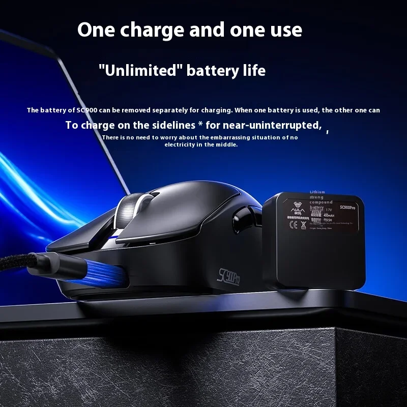 Wireless Gaming Mouse - AULA SC900 Muis Muis Paw3950 Tri