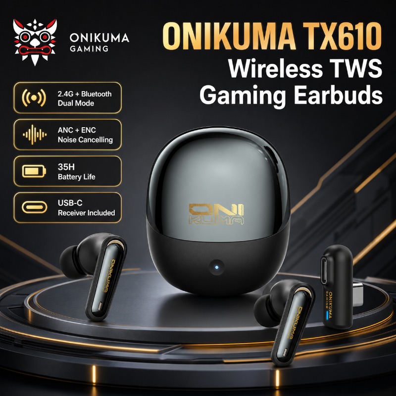 Pc Gaming Apple - ONIKUMA TX610 Draadloze Gaming Oordopjes Dubbele