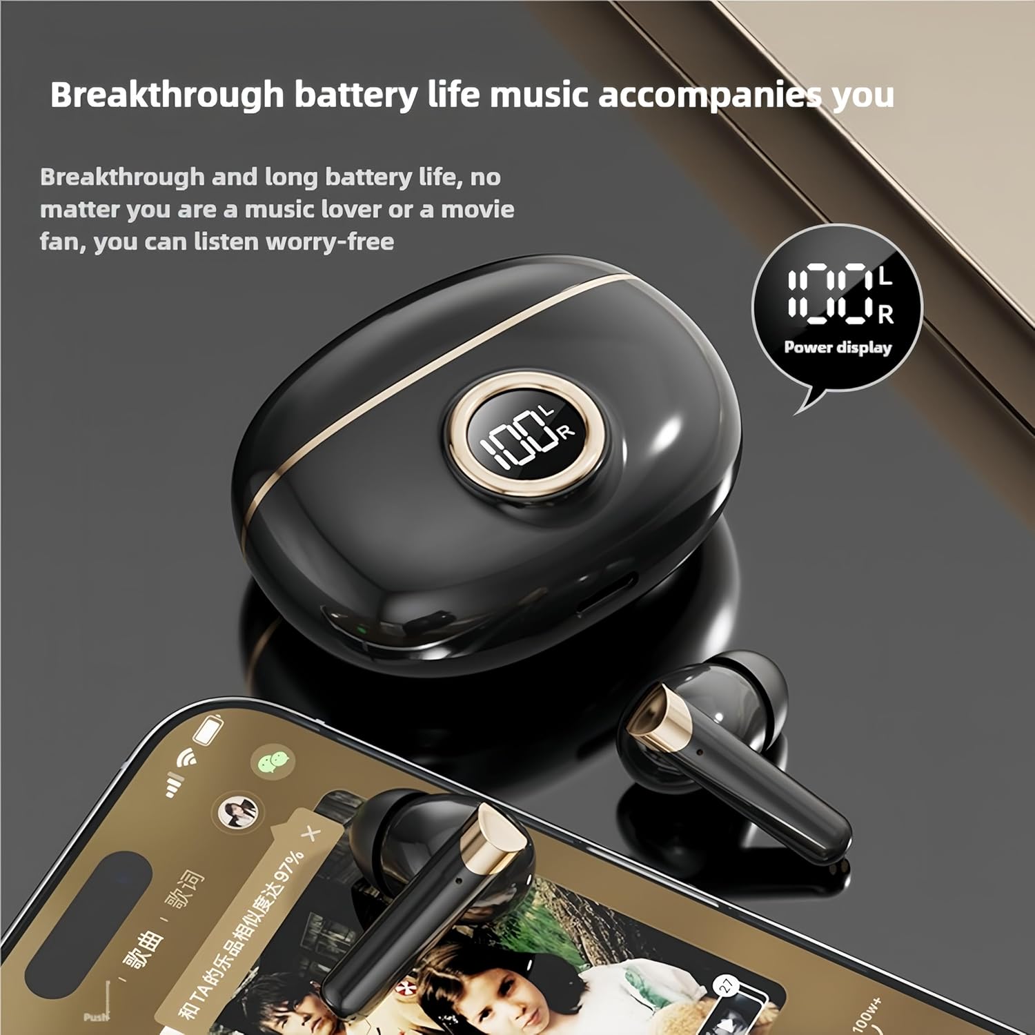 Pc Gaming Apple - In-ear TWS Bluetooth 5.4 oordopjes, HIFI+Dolby,