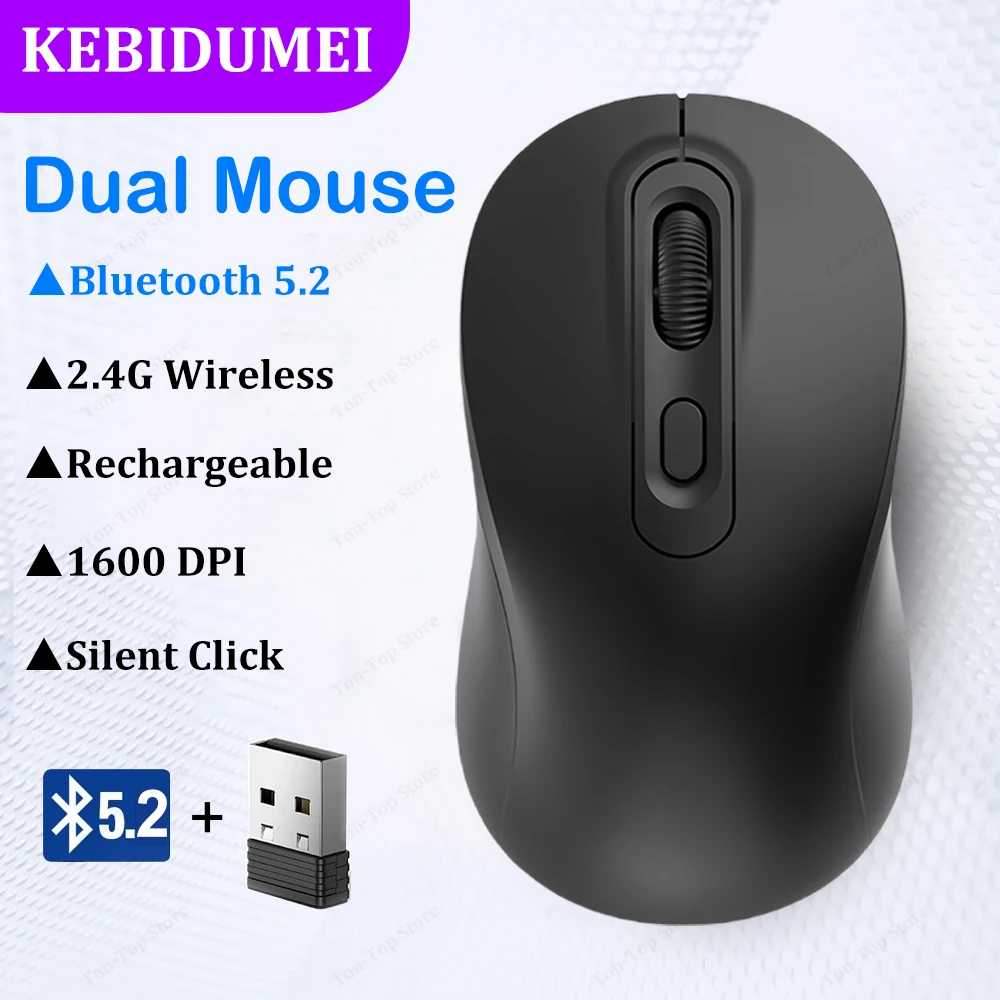 Wireless Gaming Mouse - Bluetooth 5.2 Muis 2.4G Draadloze Muis