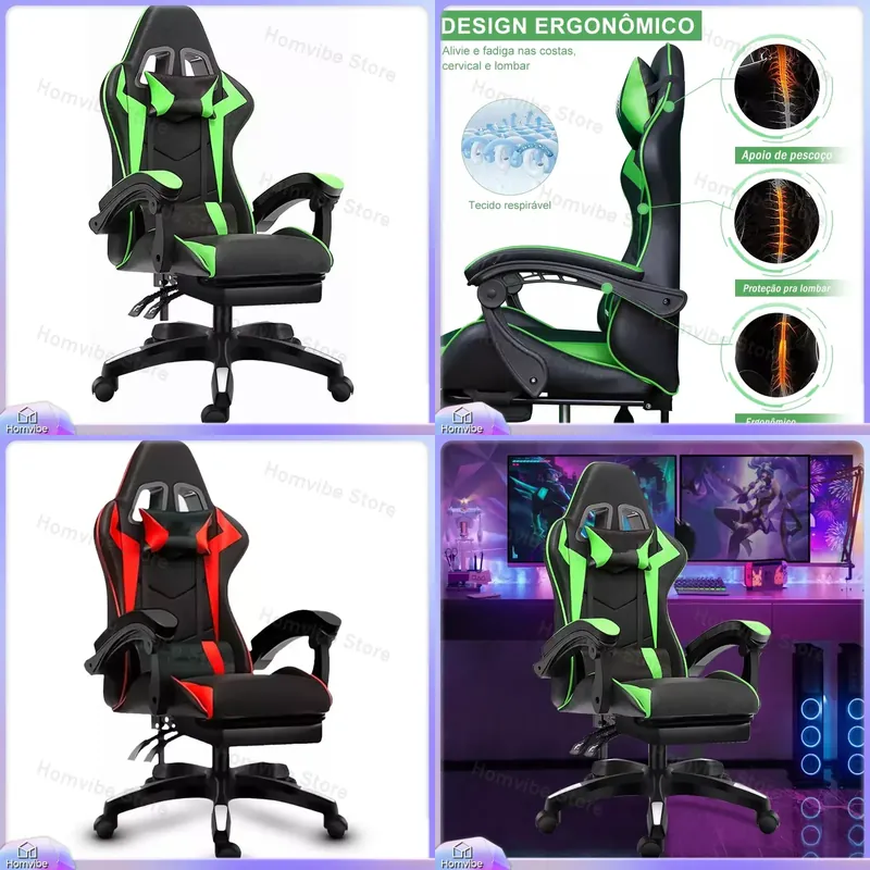 Pc Gaming Chair - Ergonomische gamingstoel met hoge rugleuning en