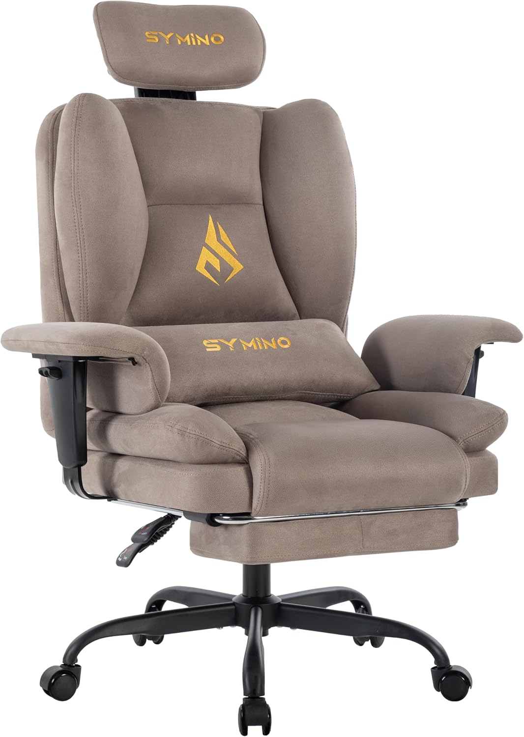 Pc Gaming Chair - Gamingstoel met voetsteun, unieke op/af-armleuningen, ergonomische