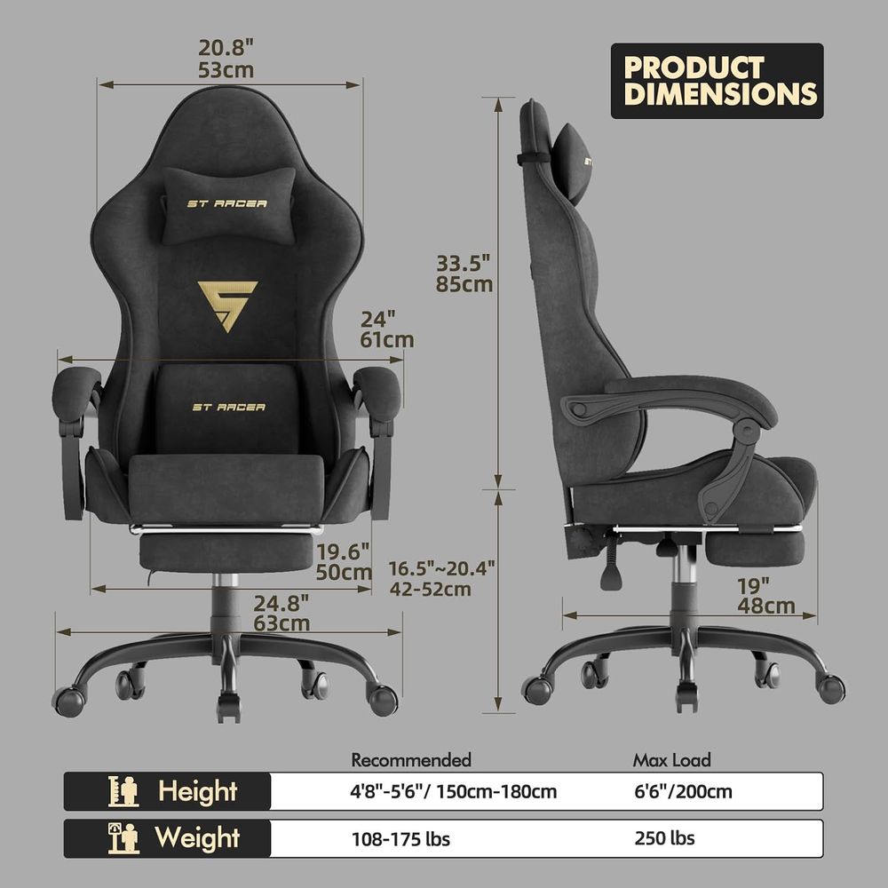 Ergonomische gamingstoel van f - Pc Gaming Chair recensie en prijs