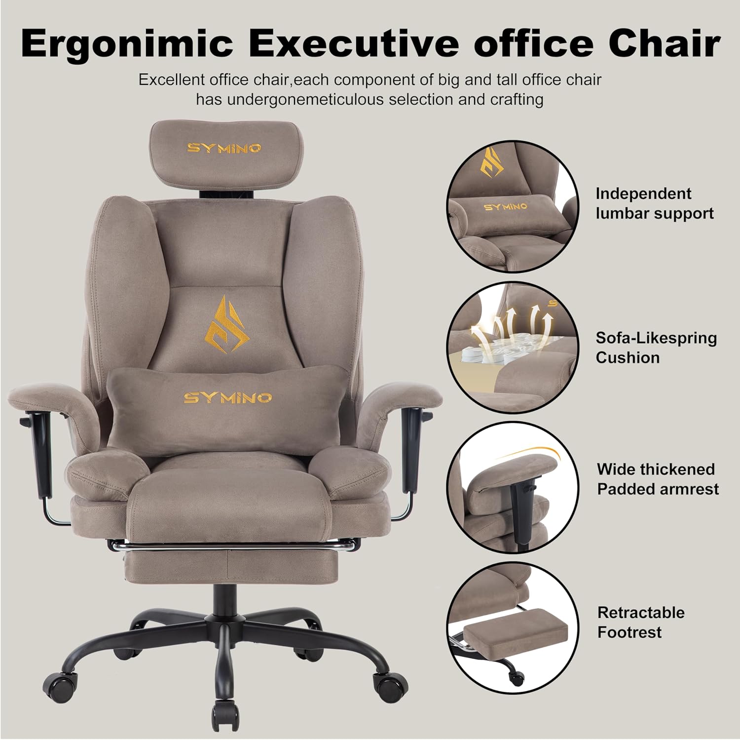 Gamingstoel met voetsteun, uni - Pc Gaming Chair recensie en prijs